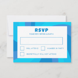 Moderne wervelster van David Custom Bar Bat Mitzva RSVP Kaartje