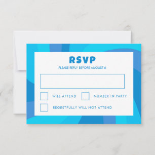 Moderne wervelster van David Custom Bar Bat Mitzva RSVP Kaartje