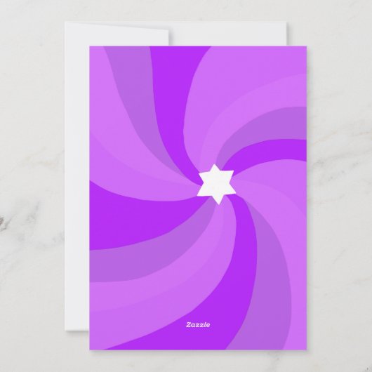 Moderne wervelster van David HAPPY HANUKKAH CUSTOM Feestdagenkaart (Achterkant)