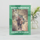 Moderne wervelster van David HAPPY HANUKKAH CUSTOM Feestdagenkaart (Staand voorkant)