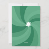 Moderne wervelster van David HAPPY HANUKKAH CUSTOM Feestdagenkaart (Achterkant)