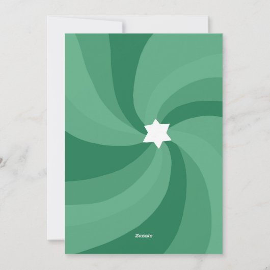 Moderne wervelster van David HAPPY HANUKKAH CUSTOM Feestdagenkaart (Achterkant)