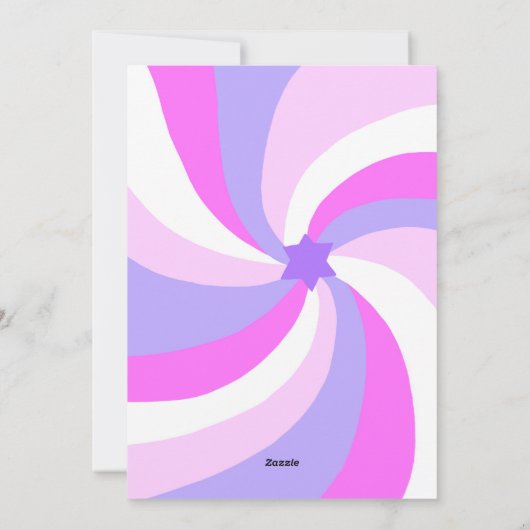 Moderne wervelster van David HAPPY HANUKKAH CUSTOM Feestdagenkaart (Achterkant)