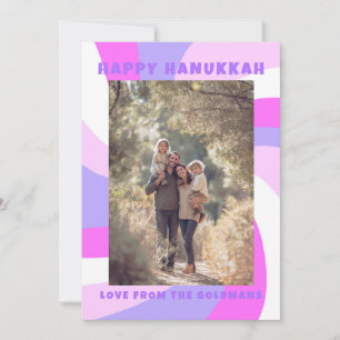 Moderne wervelster van David HAPPY HANUKKAH CUSTOM Feestdagenkaart