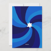 Moderne wervelster van David HAPPY HANUKKAH CUSTOM Feestdagenkaart (Achterkant)