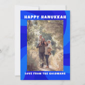Moderne wervelster van David HAPPY HANUKKAH CUSTOM Feestdagenkaart (Voorkant)