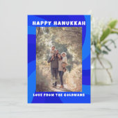 Moderne wervelster van David HAPPY HANUKKAH CUSTOM Feestdagenkaart (Staand voorkant)