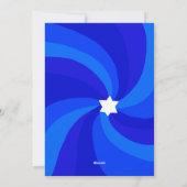 Moderne wervelster van David HAPPY HANUKKAH CUSTOM Feestdagenkaart (Achterkant)