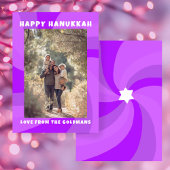 Moderne wervelster van David HAPPY HANUKKAH CUSTOM Feestdagenkaart