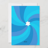 Moderne wervelster van David HAPPY HANUKKAH CUSTOM Feestdagenkaart (Achterkant)