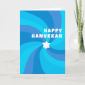 Moderne wervelster van David HAPPY HANUKKAH HOLIDA Kaart (Voorkant)