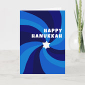 Moderne wervelster van David HAPPY HANUKKAH HOLIDA Kaart (Voorkant)