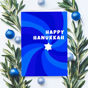 Moderne wervelster van David HAPPY HANUKKAH HOLIDA Kaart