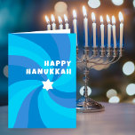 Moderne wervelster van David HAPPY HANUKKAH HOLIDA Kaart<br><div class="desc">Perfecte kaart voor een Joods feest! Met de hand gemaakte kunst voor jou. VOLLEDIG ! Klik hierboven op "Personaliseren" om de tekst te bewerken. Klik op "Bewerken met ontwerpgereedschap" om de lettertypen, kleuren en plaatsingen aan te passen. Design is ook beschikbaar als digitale download om direct te verzenden en te...</div>