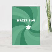 Moderne wervelster van David MAZEL TOV Bar Mitzvah Kaart (Voorkant)