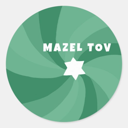 Moderne wervelster van David MAZEL TOV Mitswa Ronde Sticker (Voorkant)