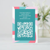 Moderne wervelster van David QR Code Bar Bat Mitsw Informatiekaartje (Staand voorkant)