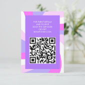 Moderne wervelster van David QR Code Bar Bat Mitsw Informatiekaartje (Staand voorkant)