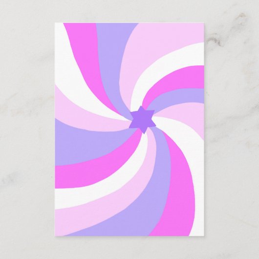 Moderne wervelster van David QR Code Bar Bat Mitsw Informatiekaartje (Achterkant)