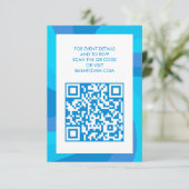 Moderne wervelster van David QR Code Bar Bat Mitsw Informatiekaartje (Staand voorkant)