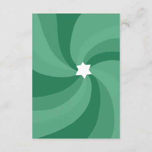 Moderne wervelster van David QR Code Bar Bat Mitsw Informatiekaartje (Achterkant)