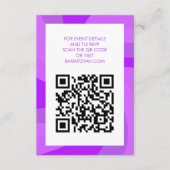 Moderne wervelster van David QR Code Bar Bat Mitsw Informatiekaartje (Voorkant)