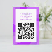 Moderne wervelster van David QR Code Bar Bat Mitsw Informatiekaartje (Staand voorkant)