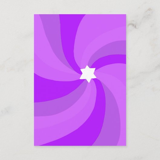 Moderne wervelster van David QR Code Bar Bat Mitsw Informatiekaartje (Achterkant)