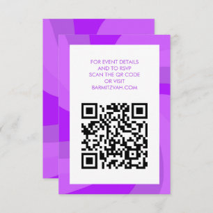 Moderne wervelster van David QR Code Bar Bat Mitsw Informatiekaartje