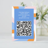 Moderne wervelster van David QR Code Bar Bat Mitsw Informatiekaartje (Staand voorkant)