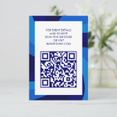 Moderne wervelster van David QR Code Bar Bat Mitsw Informatiekaartje (Staand voorkant)