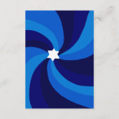 Moderne wervelster van David QR Code Bar Bat Mitsw Informatiekaartje (Achterkant)