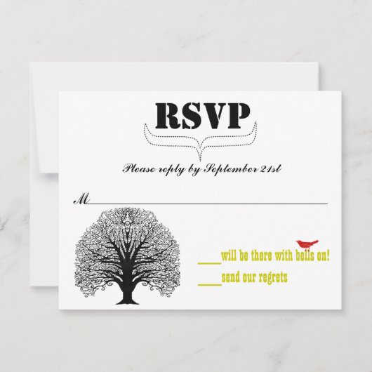 moderne wervelstorm RSVP Kaartje (Voorkant)