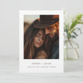 Moderne western foto laarzen Save the Date Kaart (Staand voorkant)
