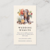 Moderne Westerne Boho bruiloft website Informatiekaartje (Voorkant)