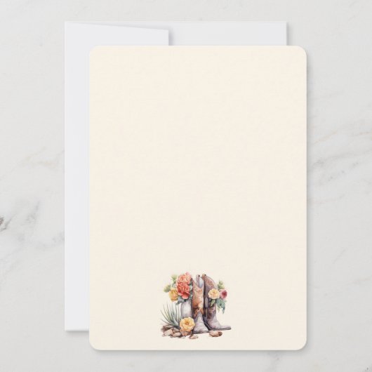 Moderne Westerne Boho paar woestijn bruiloft Kaart