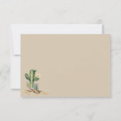 Moderne Westerne Cowgirl rustieke Cactus Dank u Bedankkaart (Achterkant)