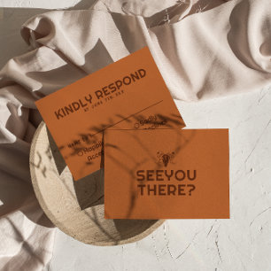 Moderne Westerne Koe schedel Bold Boho Unique Wedd RSVP Kaartje