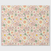 Moderne Westerne Koe Skull Desert Zonnebeeld Cadeaupapier (Vlak)