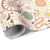 Moderne Westerne Koe Skull Desert Zonnebeeld Cadeaupapier (Rol Hoek)