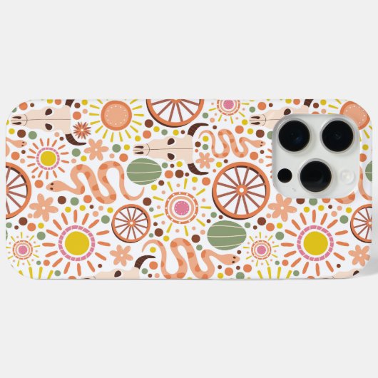 Moderne Westerne Koe Skull Desert Zonnebeeld Case-Mate iPhone Case (Achterkant (horizontaal))