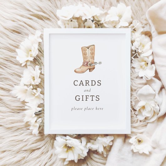 Moderne Westerne Rodeo Kaarten + Cadeaubordje Poster