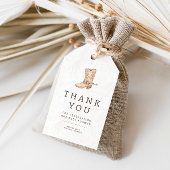 Moderne Westerne Rodeo Waterverf Baby shower Favor Cadeaulabel