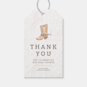 Moderne Westerne Rodeo Waterverf Baby shower Favor Cadeaulabel (Voorkant)