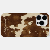 Moderne Westerse Country Cowgirl Bruine Script Naa Case-Mate iPhone Case (Achterkant (horizontaal))