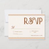 Moderne Westerse Huwelijks RSVP Kaart (Voorkant)