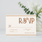 Moderne Westerse Huwelijks RSVP Kaart (Staand voorkant)