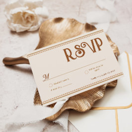 Moderne Westerse Huwelijks RSVP Kaart