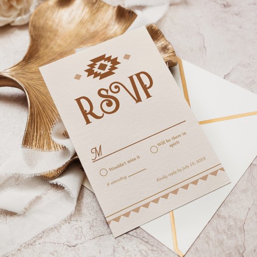 Moderne Westerse Huwelijks RSVP Kaart