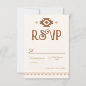 Moderne Westerse Huwelijks RSVP Kaart (Voorkant)